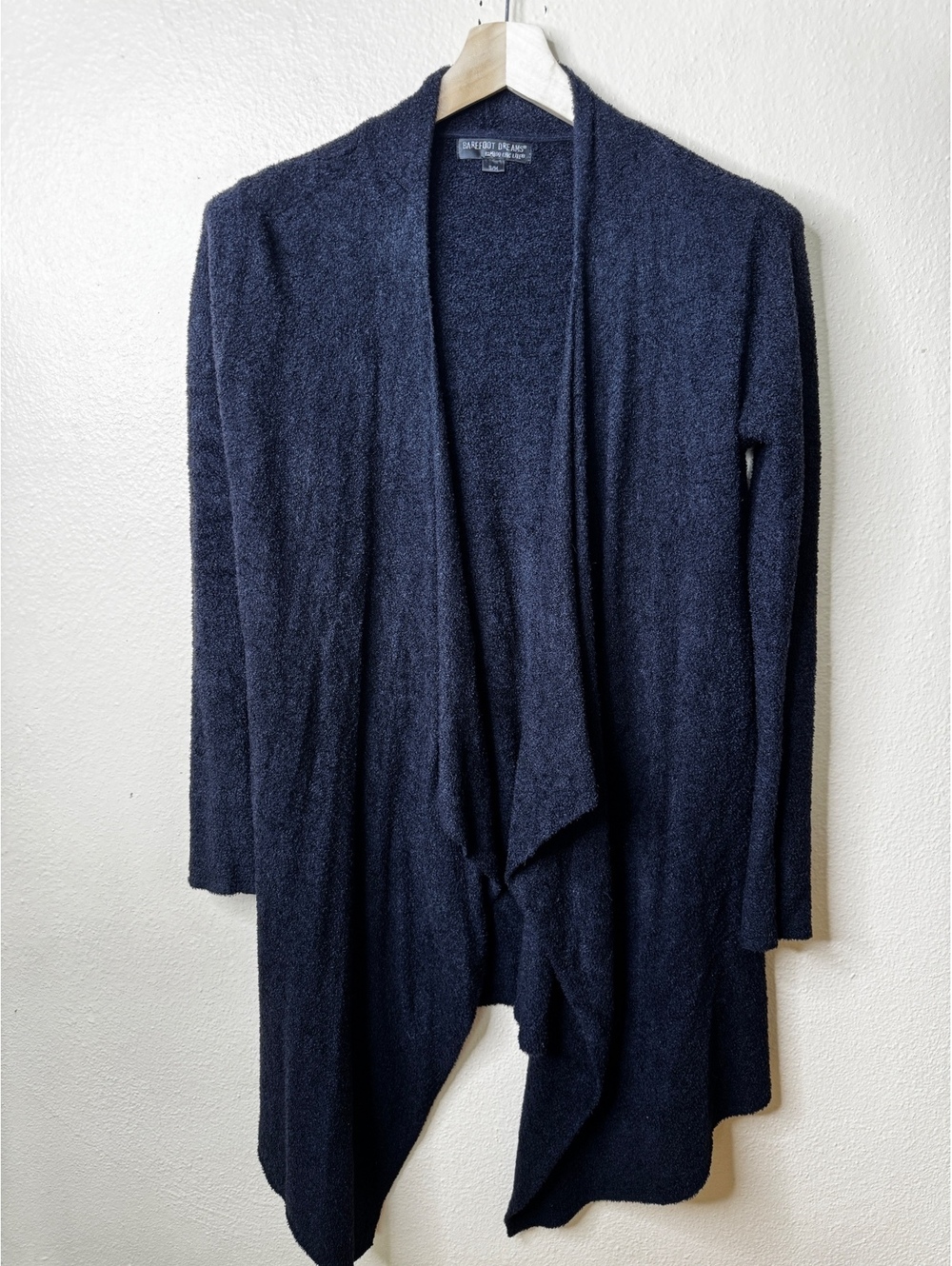 Barefoot Dreams Bamboo Chic Lite Open Front Cardigan S/M Black Cozy